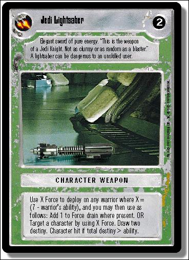 Star Wars: Premiere Limited (Base Set) card 320 Jedi Lightsaber