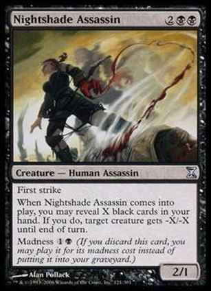 Magic the Gathering: Time Spiral (Base Set) card 121 Nightshade Assassin