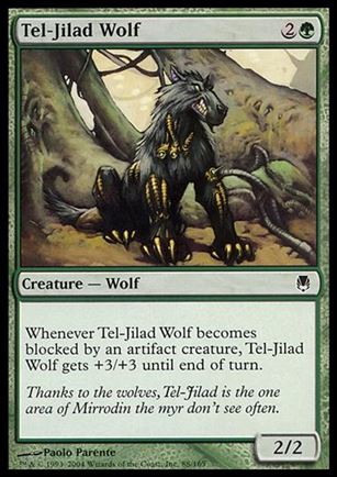 Magic the Gathering: Darksteel (Base Set) card 88 Tel-Jilad Wolf
