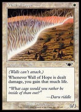 Magic the Gathering: Legions (Base Set) card 24 Wall of Hope