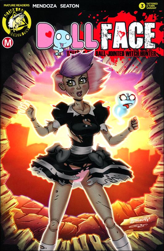 Dollface issue 3-D Mendoza Tattered & Torn Pin-Up Cover