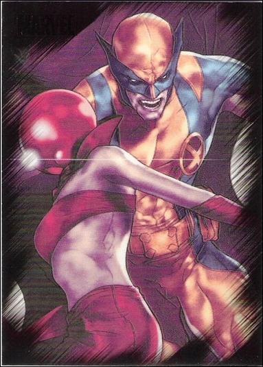 Marvel Heroes and Villains (Base Set) card 81 Wolverine vs Ruby Red