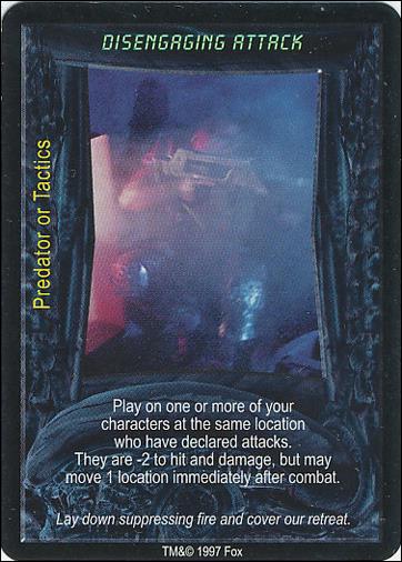 Aliens/Predator (Base Set) card 100 Disengaging Attack