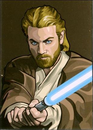 Star Wars Galaxy: Series 5 (Foil Subset) card 9-B Obi-Wan Kenobi Bronze Foil