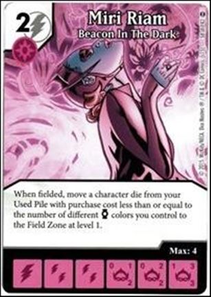 DC Comics Dice Masters War of Light card 58 Miri Riam: Beacon in the Dark
