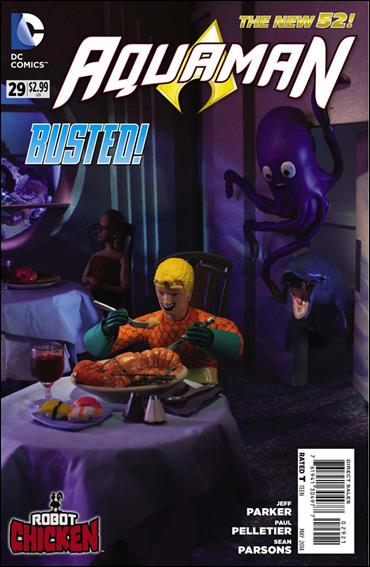 Aquaman (2011) issue 29-B RC Stoodios 1:25 Robot Chicken Cover
