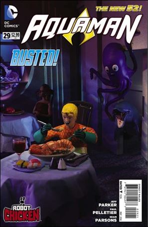 Aquaman (2011) issue 29-B RC Stoodios 1:25 Robot Chicken Cover