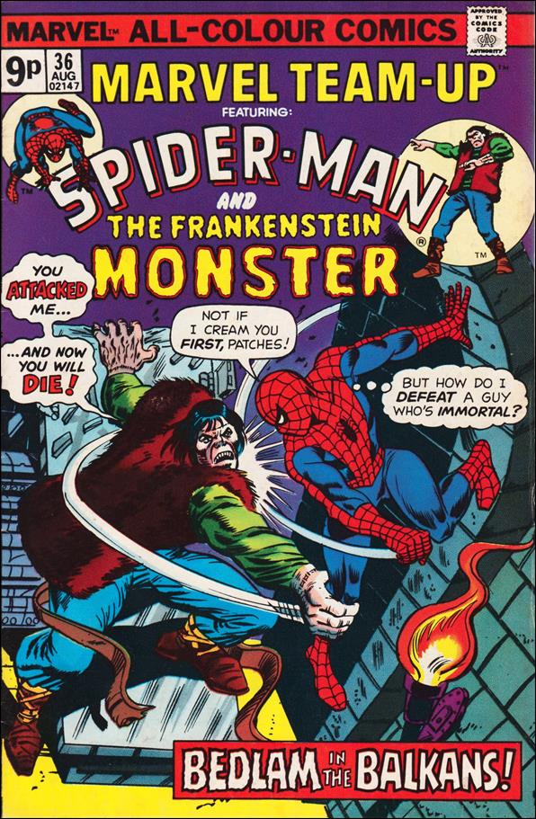 Marvel Team-Up (1972) issue 36-B UK Price Cover