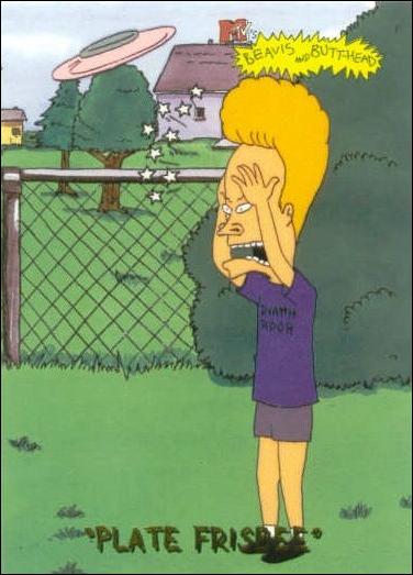 Beavis and Butt-Head (Base Set) card '4769' "Plate Frisbee"