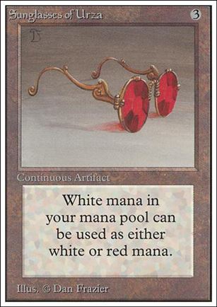 Magic the Gathering: Unlimited (Base Set) card 273 Sunglasses of Urza