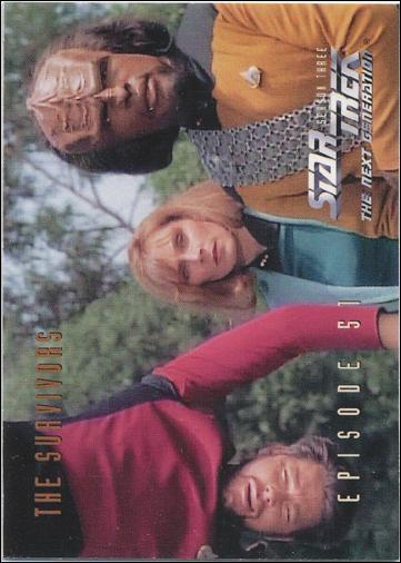 Star Trek: The Next Generation - The Episode Collection Season Three (Base Set) card 238 The Survivors, Episode 51A