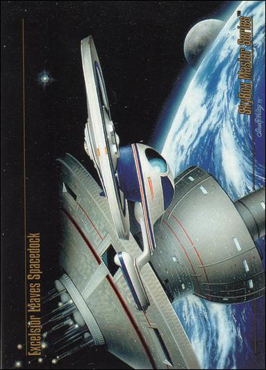 Star Trek Master Series: Series 1 (Promo) card nn Excelsior Leaves Spacedock