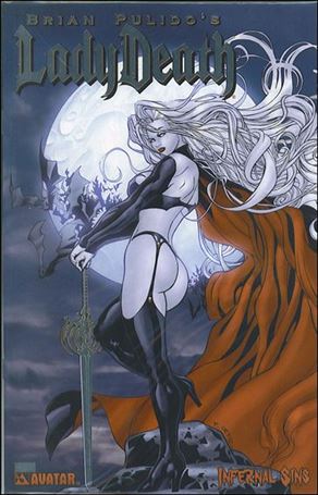 Brian Pulido's Lady Death: Infernal Sins issue 1-B Platinum Foil Cover Polybagged with COA 1/850