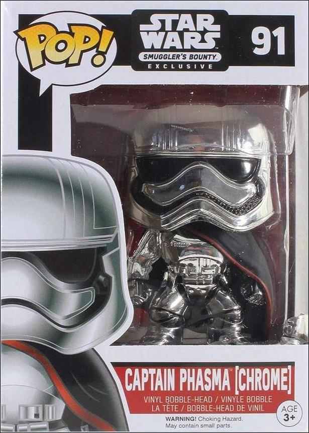 POP! Star Wars figure 91 Captain Phasma [Chrome] Smuggler's Bounty