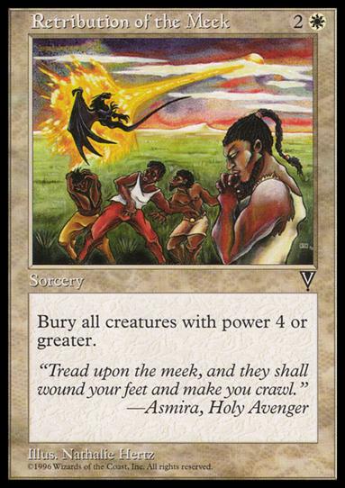 Magic the Gathering: Visions (Base Set) card 19 Retribution of the Meek