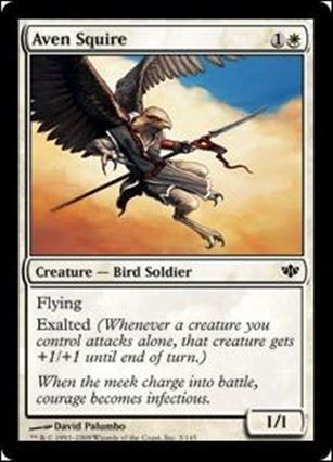 Magic the Gathering: Conflux (Base Set) card 3 Aven Squire