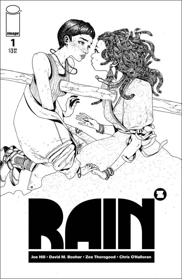 Joe Hill's Rain issue 1-F Zoe Thorogood 1:100 Black & White Cover