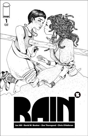 Joe Hill's Rain issue 1-F Zoe Thorogood 1:100 Black & White Cover