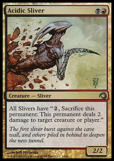 Magic the Gathering: Premium Deck Series: Slivers (Base Set) card 13 Acidic Sliver