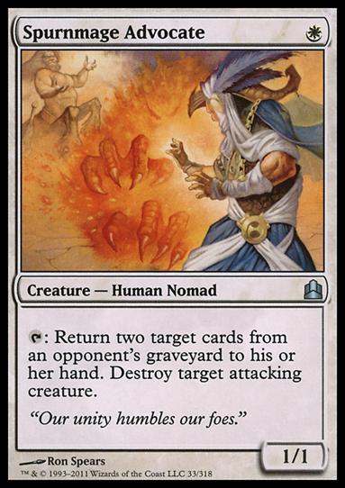 Magic the Gathering: Commander (Base Set) card 33 Spurnmage Advocate