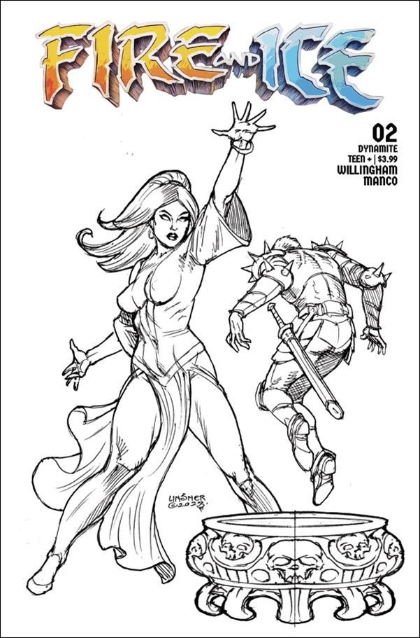 Fire and Ice issue 2-E Joseph Michael Linsner 1:10 Line Art Cover