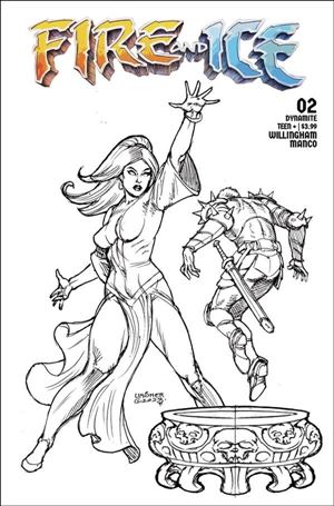 Fire and Ice issue 2-E Joseph Michael Linsner 1:10 Line Art Cover