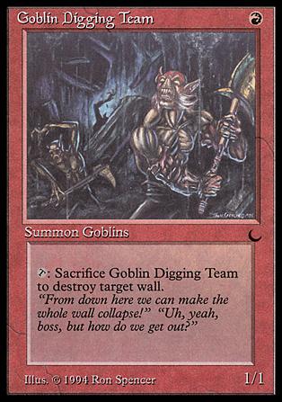 Magic the Gathering: The Dark (Base Set) card 65 Goblin Digging Team
