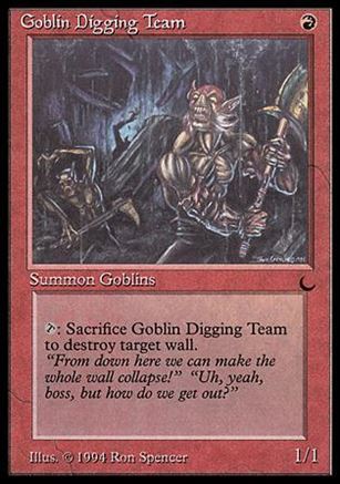 Magic the Gathering: The Dark (Base Set) card 65 Goblin Digging Team