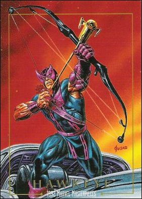 1992 Marvel Masterpieces (Base Set) card 34 Hawkeye