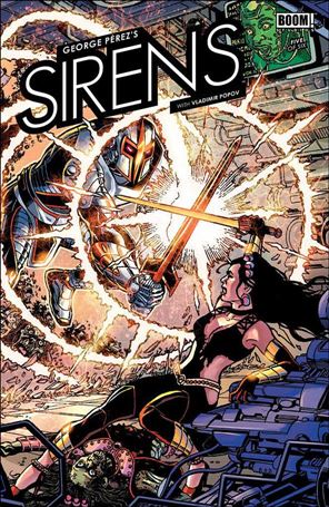 George Perez's Sirens issue 5 Standard Wraparound Cover