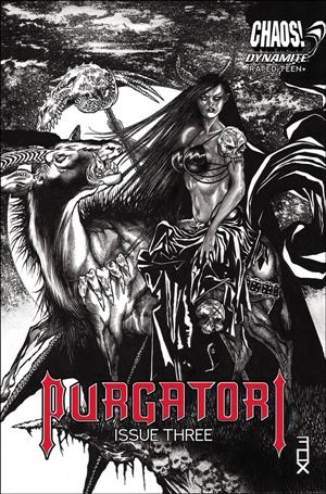 Purgatori (2021) issue 3-L Russell Fox 1:15 Black & White Cover