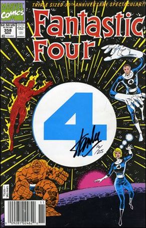 Fantastic Four (1961) issue 358-B DF (signed by Stan Lee) 1/25