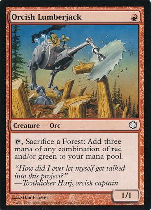 Magic the Gathering: Ice Age (Base Set) card 210-B Orcish Lumberjack - Coldsnap Reprint
