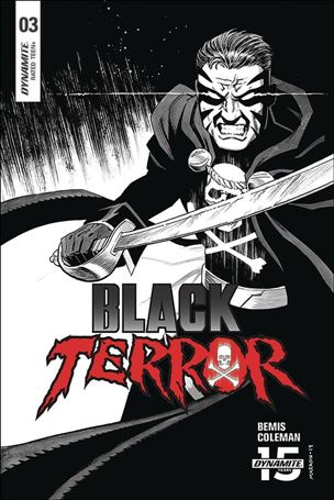 Black Terror (2019) issue 3-G Eoin Marron 1:30 Black and White Cover