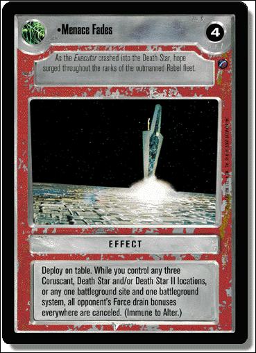 Star Wars: Death Star II Limited (Base Set) card 129 Menace Fades