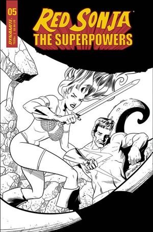 Red Sonja: The Superpowers issue 5-M Lee Ferguson 1:11 Black & White Cover