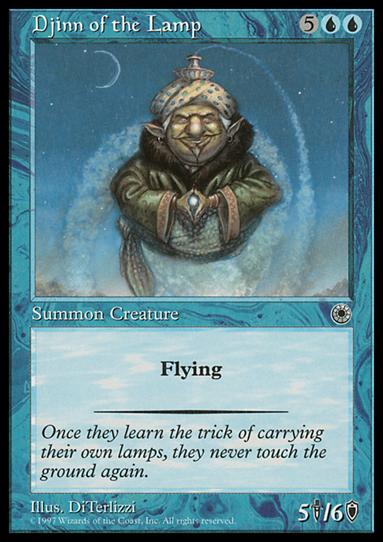 Magic the Gathering: Portal (Base Set) card 53 Djinn of the Lamp