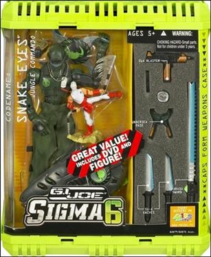G.I. Joe: SIGMA 6 (Commando Assortment) figure 14-B Snake Eyes-Jungle Commando (w/Bonus DVD & Figure)