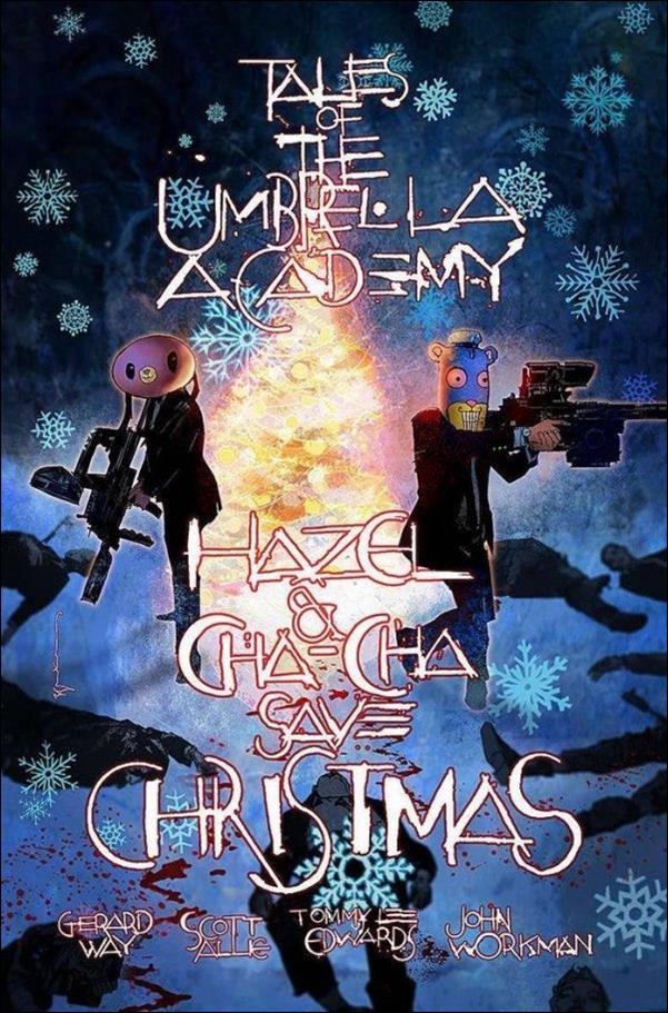 Hazel and Cha Cha Save Christmas: Tales from the Umbrella Academy issue 1-C Bill Sienkiewicz Local Comic Shop Day Cover