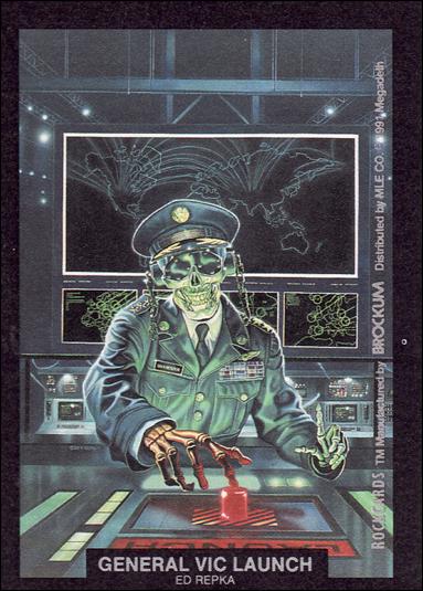 Rock Cards (Artwork Stick-on Subset) card nn-6 General Vic Launch - Ed Repka