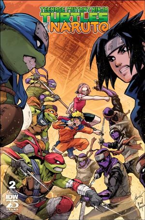 Teenage Mutant Ninja Turtles x Naruto issue 2-B Hendry Prasetya Cover