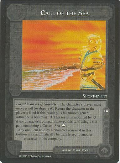 Middle-Earth: The Wizards (Base Set) card 72 Call of the Sea