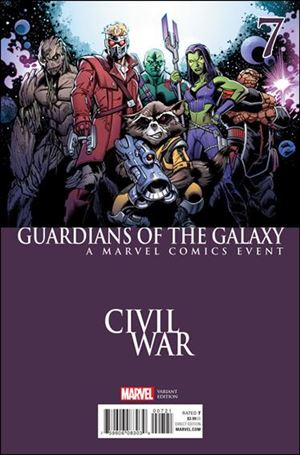Guardians of the Galaxy (2015)  issue 7-B Mark Bagley Civil War Cover