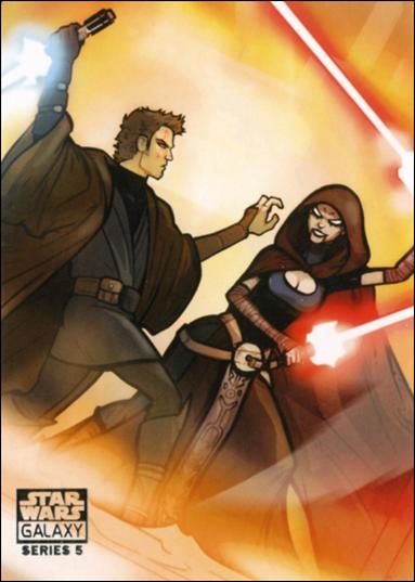 Star Wars Galaxy: Series 5 (Base Set) card 28 Asajj and Anakin