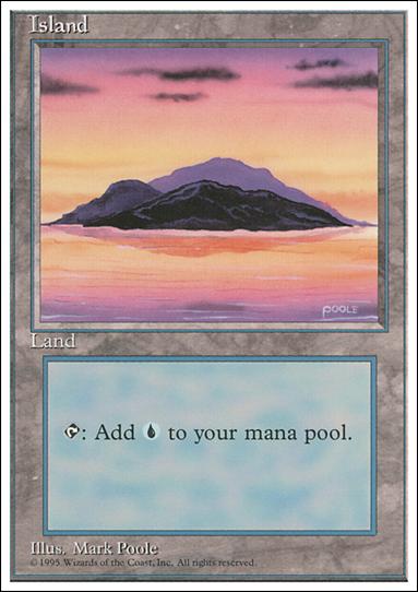 Magic the Gathering: 4th Edition (Base Set) card 365-B Island