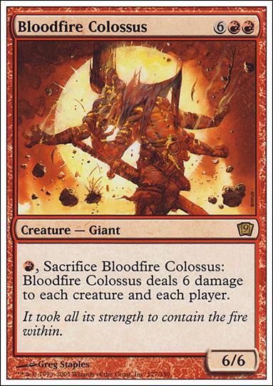 Magic the Gathering: 9th Edition (Base Set) card 177 Bloodfire Colossus
