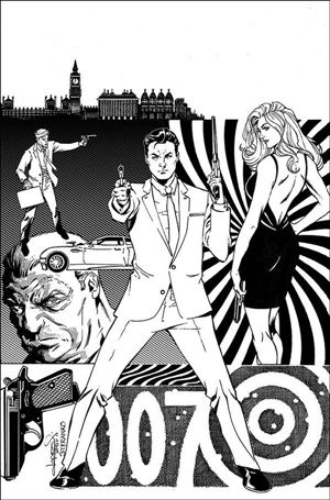 James Bond: Agent of Spectre issue 3-G Aaron Lopresti 1:25 Black & White Virgin Cover