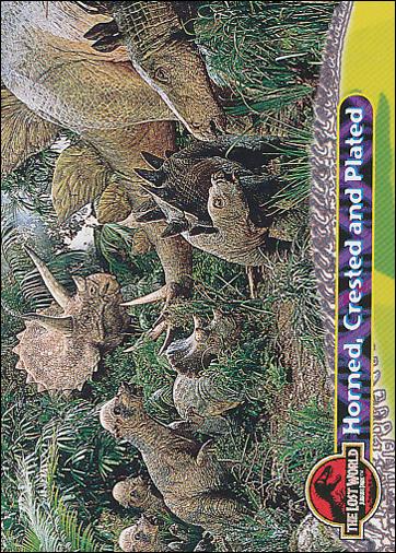 Lost World: Jurassic Park (Base Set) card 40 Horned, Crested and Plated