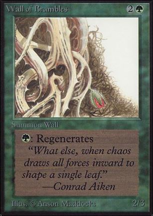 Magic the Gathering: Limited Edition Alpha (Base Set) card 223 Wall of Brambles