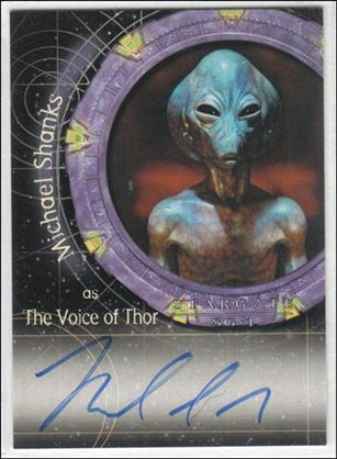 Stargate SG-1: Season 7 (Autograph Subset) card A42 Michael Shanks as The Voice of Thor